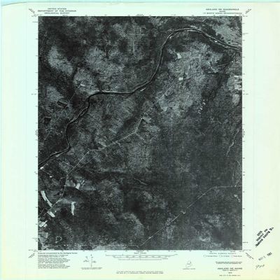 YellowMaps Ashland NE ME topo map, 1:24000 Scale, 7.5 X 7.5 Minute, Historical, 1975, Updated 1981, 27.3 x 21.6 in - Polypropylene