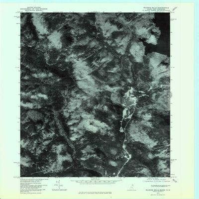 YellowMaps Wilsons Mills ME topo map, 1:24000 Scale, 7.5 X 7.5 Minute, Historical, 1977, Updated 1983, 27.6 x 21.5 in - Polypropylene