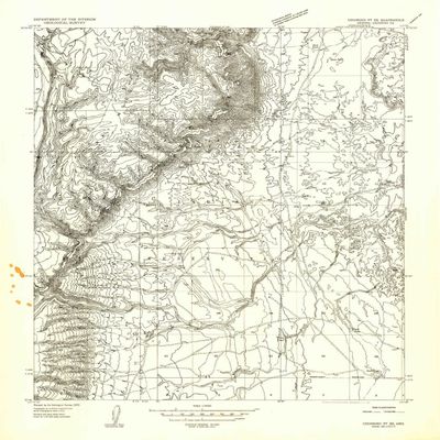 YellowMaps Coconino Pt SE AZ topo map, 1:24000 Scale, 7.5 X 7.5 Minute, Historical, 1955, Updated 1957, 26.9 x 22 in - Polypropylene