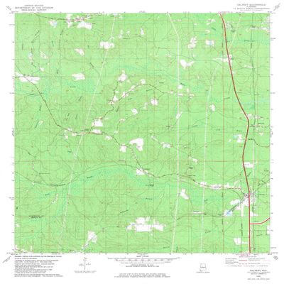 YellowMaps Calvert AL topo map, 1:24000 Scale, 7.5 X 7.5 Minute, Historical, 1982, Updated 1982, 26.9 x 21.8 in - Polypropylene
