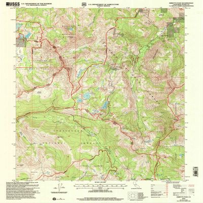 YellowMaps Ebbetts Pass CA topo map, 1:24000 Scale, 7.5 X 7.5 Minute, Historical, 2001, Updated 2004, 26.7 x 21.4 in - Tyvek