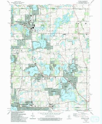 YellowMaps Antioch IL topo map, 1:24000 Scale, 7.5 X 7.5 Minute, Historical, 1993, Updated 1993, 26.8 x 22 in - Tyvek