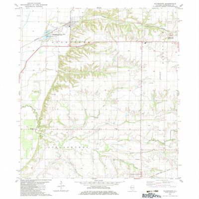 YellowMaps Gladstone IL topo map, 1:24000 Scale, 7.5 X 7.5 Minute, Historical, 1982, Updated 1983, 26.8 x 21.9 in - Polypropylene