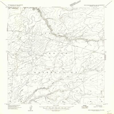 YellowMaps Zith Tusayan Butte 3 NE AZ topo map, 1:24000 Scale, 7.5 X 7.5 Minute, Historical, 1955, Updated 1957, 26.8 x 22 in - Polypropylene