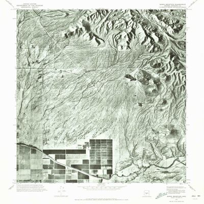 YellowMaps Sawik Mountain AZ topo map, 1:24000 Scale, 7.5 X 7.5 Minute, Historical, 1971, Updated 1972, 26.8 x 22.9 in - Polypropylene