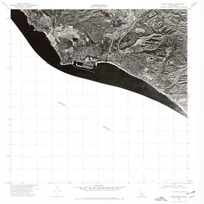 YellowMaps Dana Point CA topo map, 1:24000 Scale, 7.5 X 7.5 Minute, Historical, 1974, Updated 1977, 26.7 x 22 in - Polypropylene