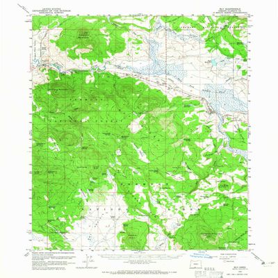YellowMaps Bly OR topo map, 1:62500 Scale, 15 X 15 Minute, Historical, 1960, Updated 1965, 20.8 x 16.8 in - Polypropylene
