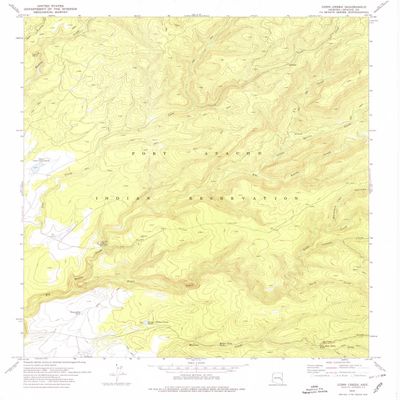 YellowMaps Corn Creek AZ topo map, 1:24000 Scale, 7.5 X 7.5 Minute, Historical, 1978, Updated 1978, 26.7 x 22.1 in - Polypropylene