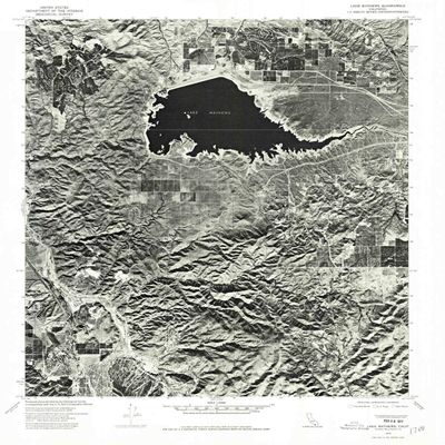 YellowMaps Lake Mathews CA topo map, 1:24000 Scale, 7.5 X 7.5 Minute, Historical, 1974, Updated 1975, 26.8 x 22 in - Polypropylene