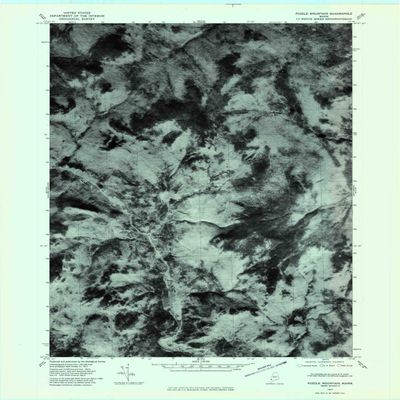 YellowMaps Puzzle Mountain ME topo map, 1:24000 Scale, 7.5 X 7.5 Minute, Historical, 1977, Updated 1983, 27.3 x 21.5 in - Polypropylene