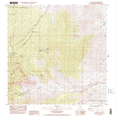 YellowMaps Angel Peak NV topo map, 1:24000 Scale, 7.5 X 7.5 Minute, Historical, 1984, Updated 1984, 26.9 x 22 in - Tyvek