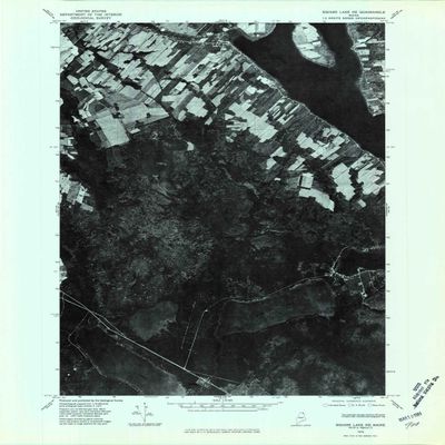 YellowMaps Square Lake NE ME topo map, 1:24000 Scale, 7.5 X 7.5 Minute, Historical, 1975, Updated 1981, 27.2 x 21.3 in - Polypropylene