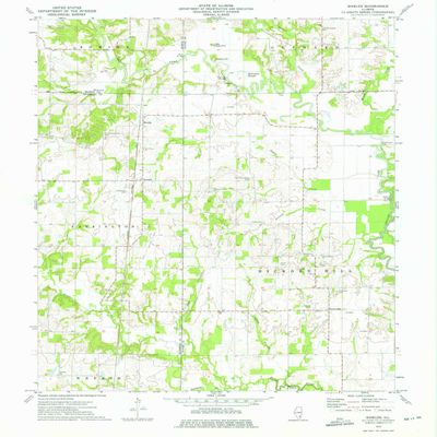 YellowMaps Shields IL topo map, 1:24000 Scale, 7.5 X 7.5 Minute, Historical, 1973, Updated 1975, 26.8 x 21.9 in - Polypropylene