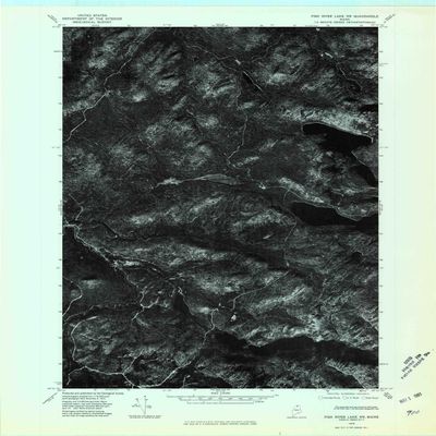 YellowMaps Fish River Lake NW ME topo map, 1:24000 Scale, 7.5 X 7.5 Minute, Historical, 1975, Updated 1981, 27.5 x 21.5 in - Polypropylene