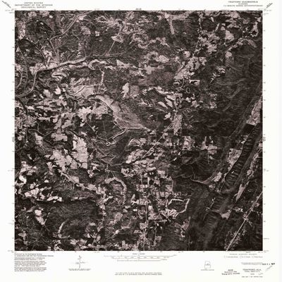 YellowMaps Trafford AL topo map, 1:24000 Scale, 7.5 X 7.5 Minute, Historical, 1975, Updated 1977, 26.7 x 21.6 in - Polypropylene