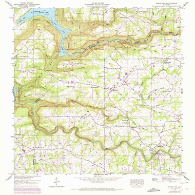 YellowMaps Grove Oak AL topo map, 1:24000 Scale, 7.5 X 7.5 Minute, Historical, 1946, Updated 1972, 26.8 x 22 in - Polypropylene