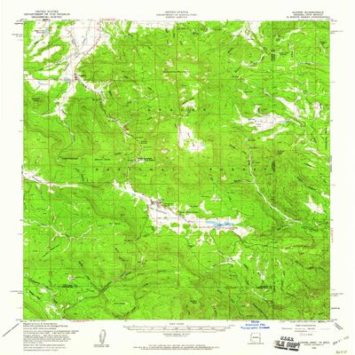 YellowMaps Alpine AZ topo map, 1:62500 Scale, 15 X 15 Minute, Historical, 1958, Updated 1960, 20.8 x 16.9 in - Polypropylene