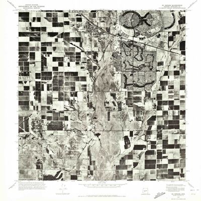 YellowMaps El Mirage AZ topo map, 1:24000 Scale, 7.5 X 7.5 Minute, Historical, 1971, 26.9 x 23 in - Polypropylene