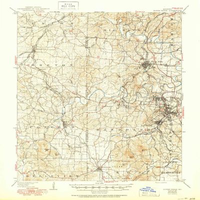 YellowMaps Bonne Terre MO topo map, 1:62500 Scale, 15 X 15 Minute, Historical, 1905, Updated 1950, 20.8 x 16.9 in - Polypropylene