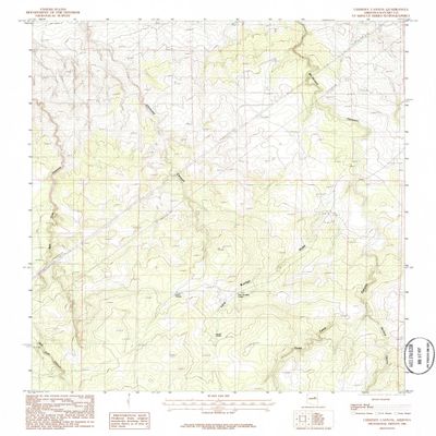 YellowMaps Chimney Canyon AZ topo map, 1:24000 Scale, 7.5 X 7.5 Minute, Historical, 1986, Updated 1986, 26.8 x 22 in - Polypropylene