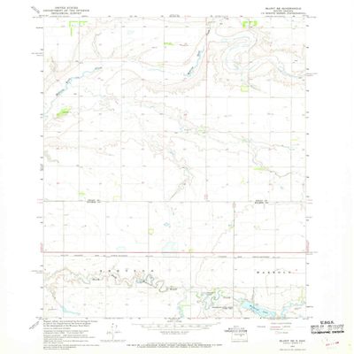 YellowMaps Blunt SE SD topo map, 1:24000 Scale, 7.5 X 7.5 Minute, Historical, 1967, Updated 1968, 26.9 x 22 in - Tyvek