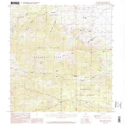 YellowMaps Kious Spring NV topo map, 1:24000 Scale, 7.5 X 7.5 Minute, Historical, 1987, Updated 1987, 26.8 x 22 in - Polypropylene