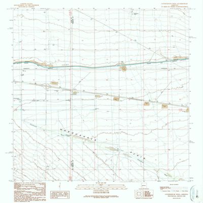 Courthouse Well AZ topo map, 1:24000 Scale, 7.5 X 7.5 Minute, Historical, 1990, Updated 1990, 26.9 x 22 in - Polypropylene