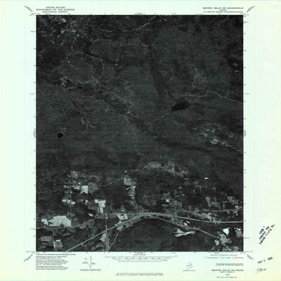 YellowMaps Smyrna Mills NE ME topo map, 1:24000 Scale, 7.5 X 7.5 Minute, Historical, 1975, Updated 1980, 27.1 x 21.5 in - Polypropylene