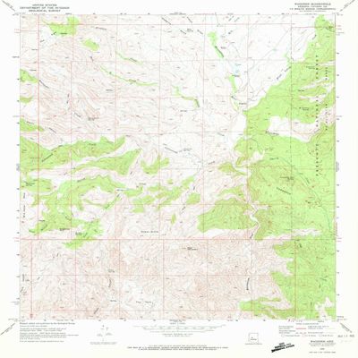 YellowMaps Wagoner AZ topo map, 1:24000 Scale, 7.5 X 7.5 Minute, Historical, 1969, Updated 1973, 26.8 x 21.5 in - Polypropylene