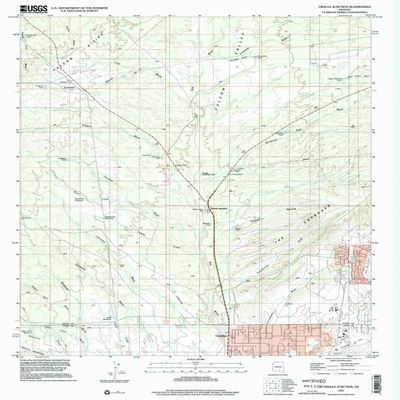 YellowMaps Oracle Junction AZ topo map, 1:24000 Scale, 7.5 X 7.5 Minute, Historical, 1996, Updated 2002, 26.9 x 22 in - Polypropylene
