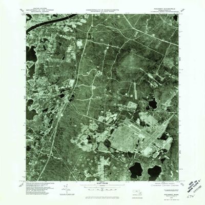 YellowMaps Pocasset MA topo map, 1:25000 Scale, 7.5 X 7.5 Minute, Historical, 1977, Updated 1981, 26.8 x 22 in - Polypropylene