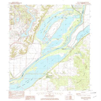 YellowMaps Duck Island IL topo map, 1:24000 Scale, 7.5 X 7.5 Minute, Historical, 1982, Updated 1982, 26.9 x 22 in - Polypropylene