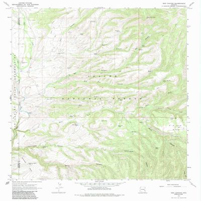 YellowMaps Bee Canyon AZ topo map, 1:24000 Scale, 7.5 X 7.5 Minute, Historical, 1967, Updated 1985, 26.8 x 22 in - Polypropylene