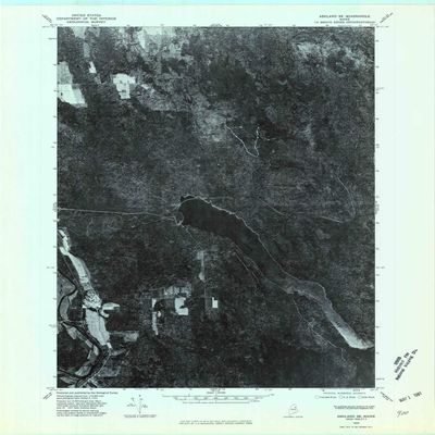 YellowMaps Ashland SE ME topo map, 1:24000 Scale, 7.5 X 7.5 Minute, Historical, 1975, Updated 1981, 27.5 x 21.6 in - Polypropylene