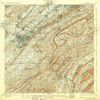 YellowMaps Bessemer Iron District AL topo map, 1:62500 Scale, 15 X 15 Minute, Historical, 1907, Updated 1932, 19.8 x 16.5 in - Polypropylene