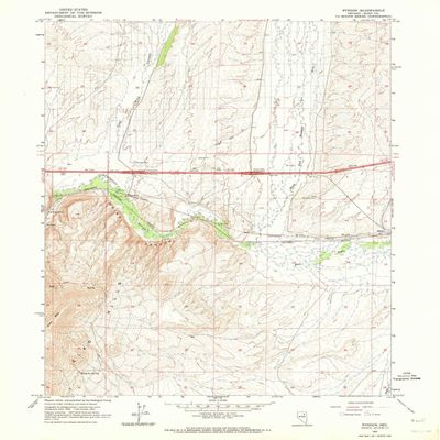 YellowMaps Ryndon NV topo map, 1:24000 Scale, 7.5 X 7.5 Minute, Historical, 1962, Updated 1964, 26.8 x 22 in - Polypropylene