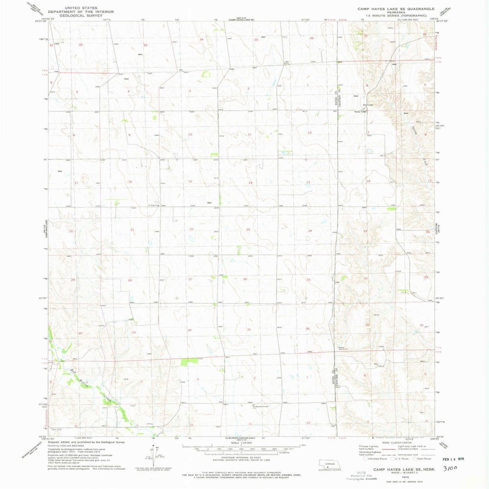 YellowMaps Camp Hayes Lake SE NE topo map, 1:24000 Scale, 7.5 X 7.5 Minute, Historical, 1973, Updated 1977, 26.8 x 22 in - Polypropylene