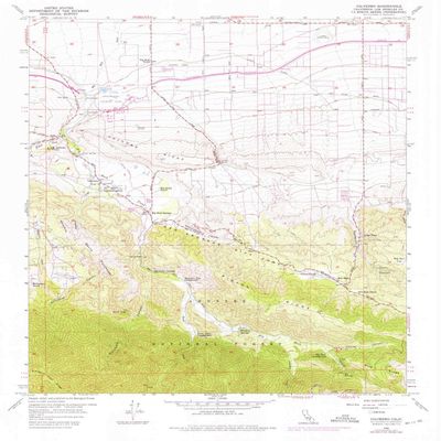 YellowMaps Valyermo CA topo map, 1:24000 Scale, 7.5 X 7.5 Minute, Historical, 1958, Updated 1975, 26.8 x 22 in - Polypropylene