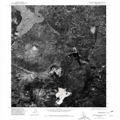 YellowMaps Prospect Peak SE CA topo map, 1:24000 Scale, 7.5 X 7.5 Minute, Historical, 1975, Updated 1981, 26.7 x 21.9 in - Polypropylene