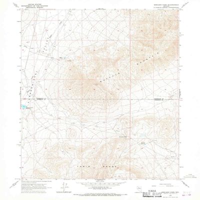 Smelser Pass NV topo map, 1:24000 Scale, 7.5 X 7.5 Minute, Historical, 1965, Updated 1967, 26.9 x 22 in - Polypropylene