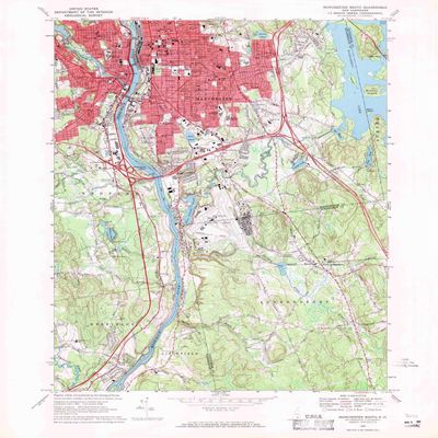 YellowMaps Manchester South NH topo map, 1:24000 Scale, 7.5 X 7.5 Minute, Historical, 1968, Updated 1971, 27 x 22 in - Tyvek