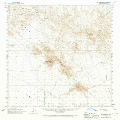 YellowMaps Big Horn MTS AZ topo map, 1:62500 Scale, 15 X 15 Minute, Historical, 1961, Updated 1968, 20.8 x 16.9 in - Polypropylene