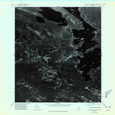 YellowMaps Nicatous Lake SW ME topo map, 1:24000 Scale, 7.5 X 7.5 Minute, Historical, 1975, Updated 1980, 27.5 x 21.5 in - Polypropylene