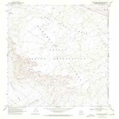 YellowMaps Appaloosa Ridge AZ topo map, 1:24000 Scale, 7.5 X 7.5 Minute, Historical, 1969, Updated 1971, 26.9 x 22 in - Polypropylene