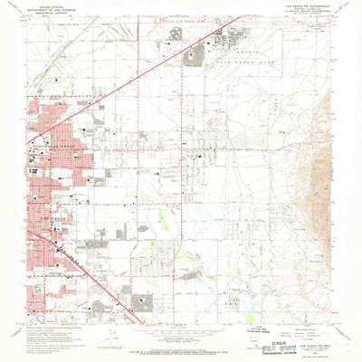 YellowMaps Las Vegas NE NV topo map, 1:24000 Scale, 7.5 X 7.5 Minute, Historical, 1967, Updated 1968, 26.9 x 22 in - Tyvek
