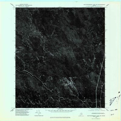YellowMaps Mattawamkeag Lake NE ME topo map, 1:24000 Scale, 7.5 X 7.5 Minute, Historical, 1975, Updated 1980, 27.5 x 21.5 in - Polypropylene