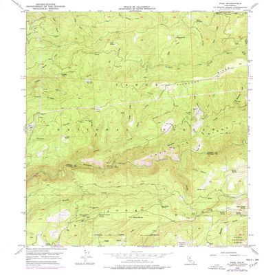 YellowMaps Pike CA topo map, 1:24000 Scale, 7.5 X 7.5 Minute, Historical, 1949, Updated 1978, 26.8 x 22 in - Tyvek