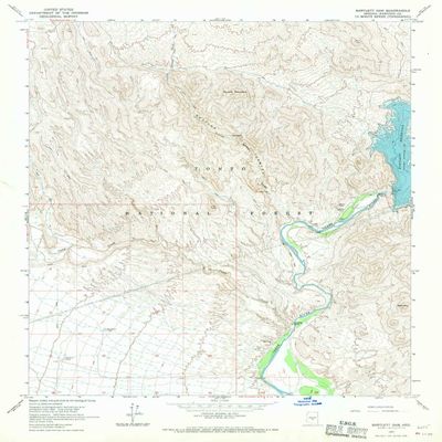 YellowMaps Bartlett Dam AZ topo map, 1:24000 Scale, 7.5 X 7.5 Minute, Historical, 1964, Updated 1970, 26.9 x 22 in - Tyvek