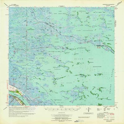 YellowMaps Black Bay LA topo map, 1:62500 Scale, 15 X 15 Minute, Historical, 1964, Updated 1964, 22 x 17.9 in - Polypropylene
