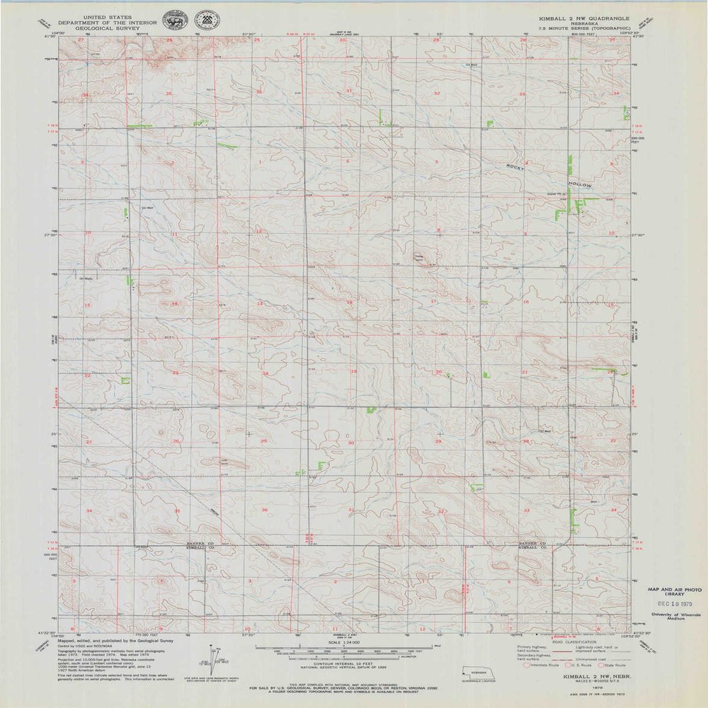 YellowMaps Kimball 2 NW NE topo map, 1:24000 Scale, 7.5 X 7.5 Minute, Historical, 1979, Updated 1979, 27 x 21.2 in - Polypropylene